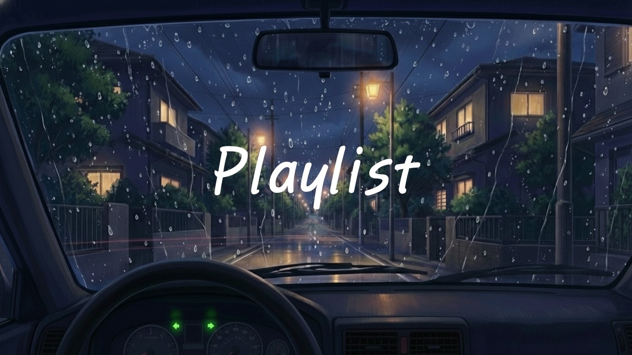 비 오는 날 차 안에서... 차분한 집중 음악 | 1-hour lo-fi / lo-fi music for studying & working