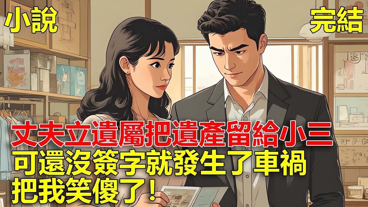 結婚七年，丈夫在外有了家，還立遺屬把遺產留給小三，可還沒簽字就發生了車禍，把我笑傻了！
