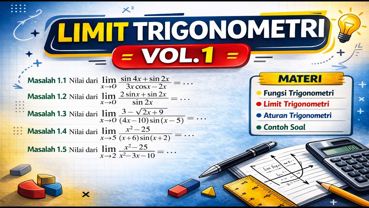 🔥 LIMIT TRIGONOMETRI Vol.1 | Soal yang Kelihatannya Sulit Tapi Ternyata Mudah!