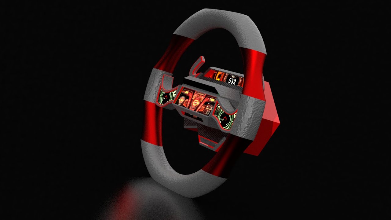 Solidworks Steering Wheel design / Digital steering wheel concept