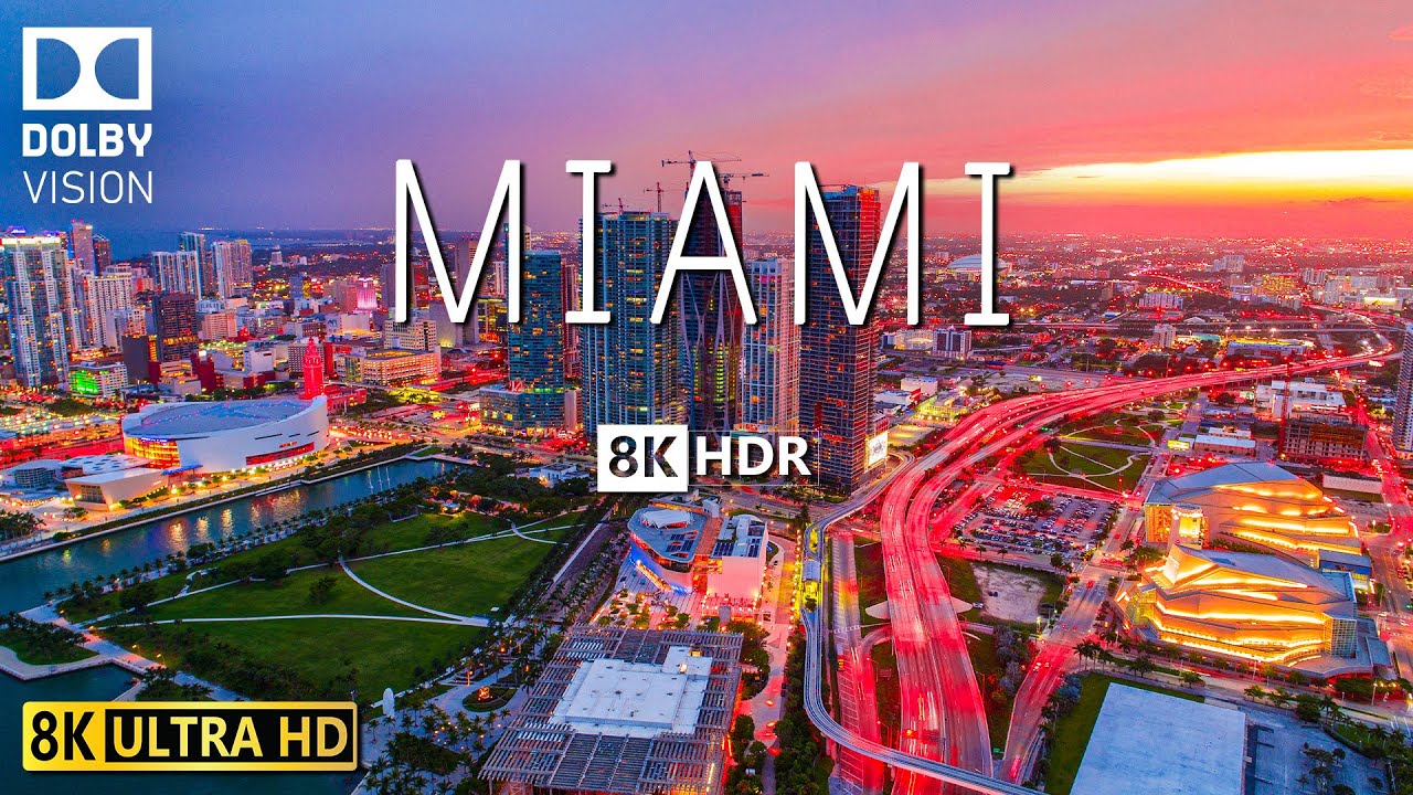 MIAMI VIDEO 8K HDR 60fps DOLBY VISION WITH SOFT PIANO MUSIC
