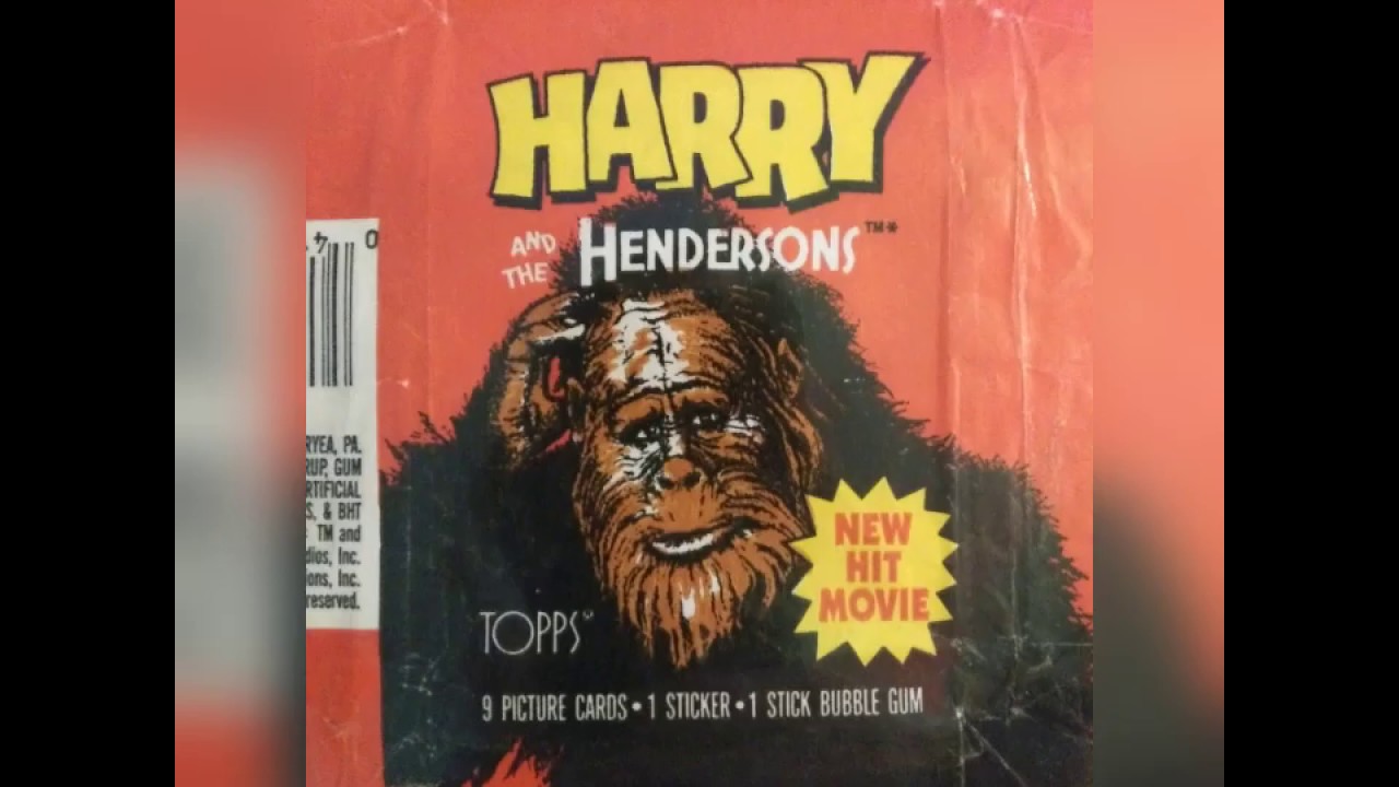 Bruce's 1987 Harry and the Hendersons trading cards & stickers