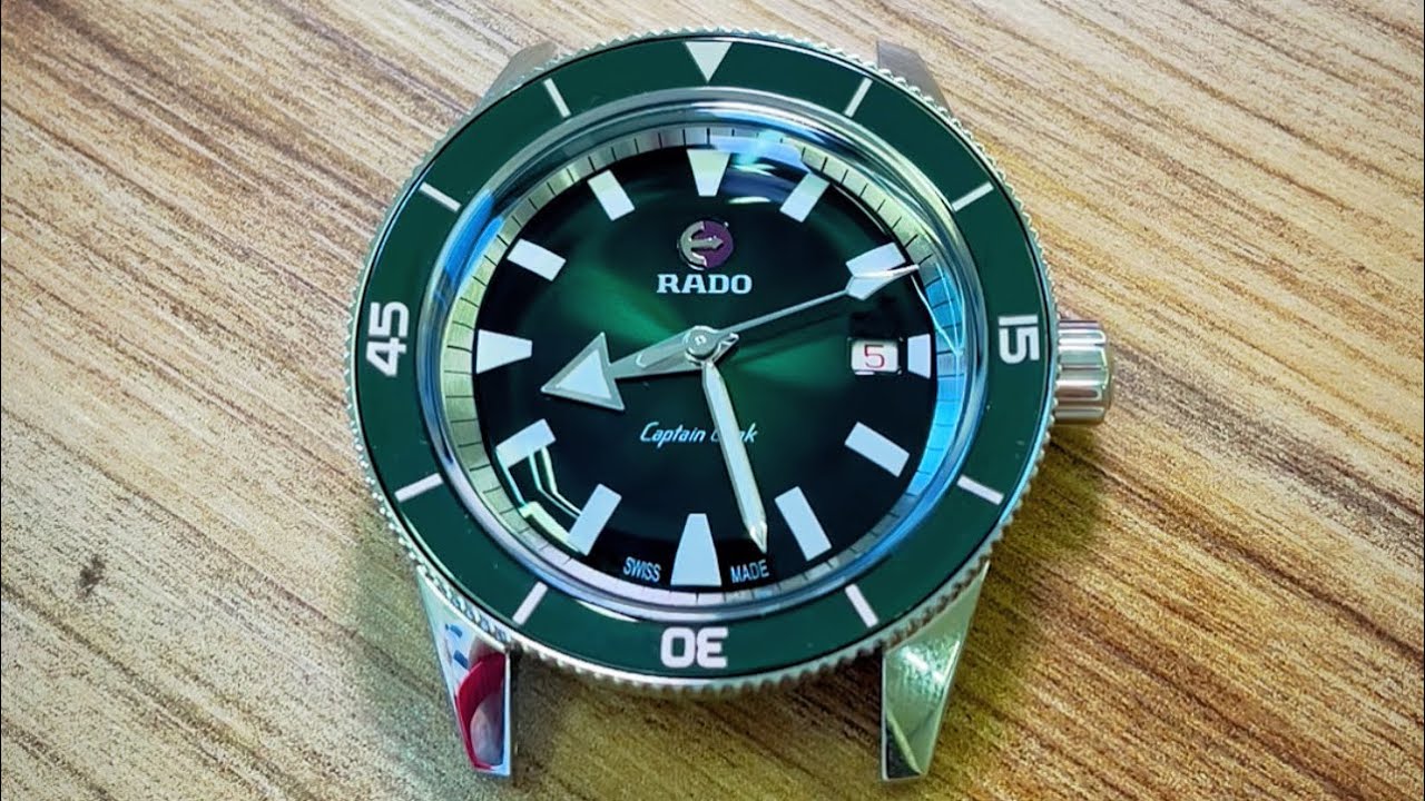 Часы Rado Captain Cook 42 мм с зеленым циферблатом (распаковка и обзор)