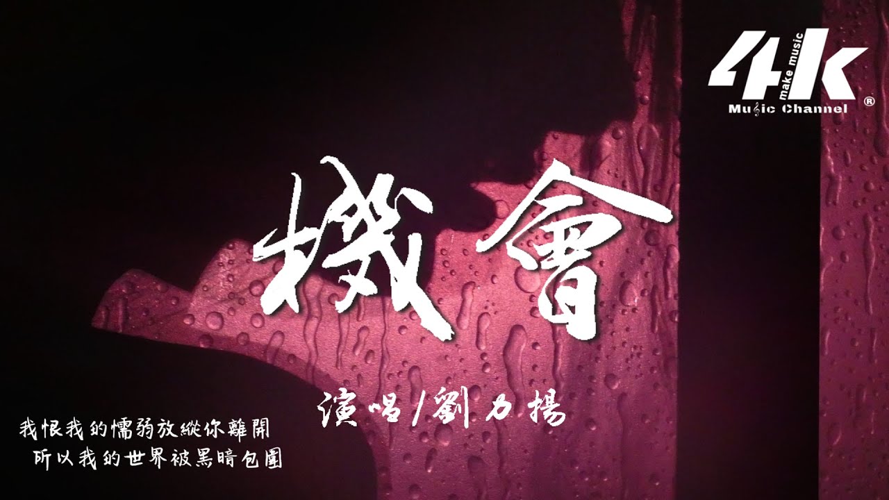 劉力揚 - 機會『你能不能再多給我一次機會，讓我重新愛你再相互依偎。』【高音質|動態歌詞Lyrics】♫