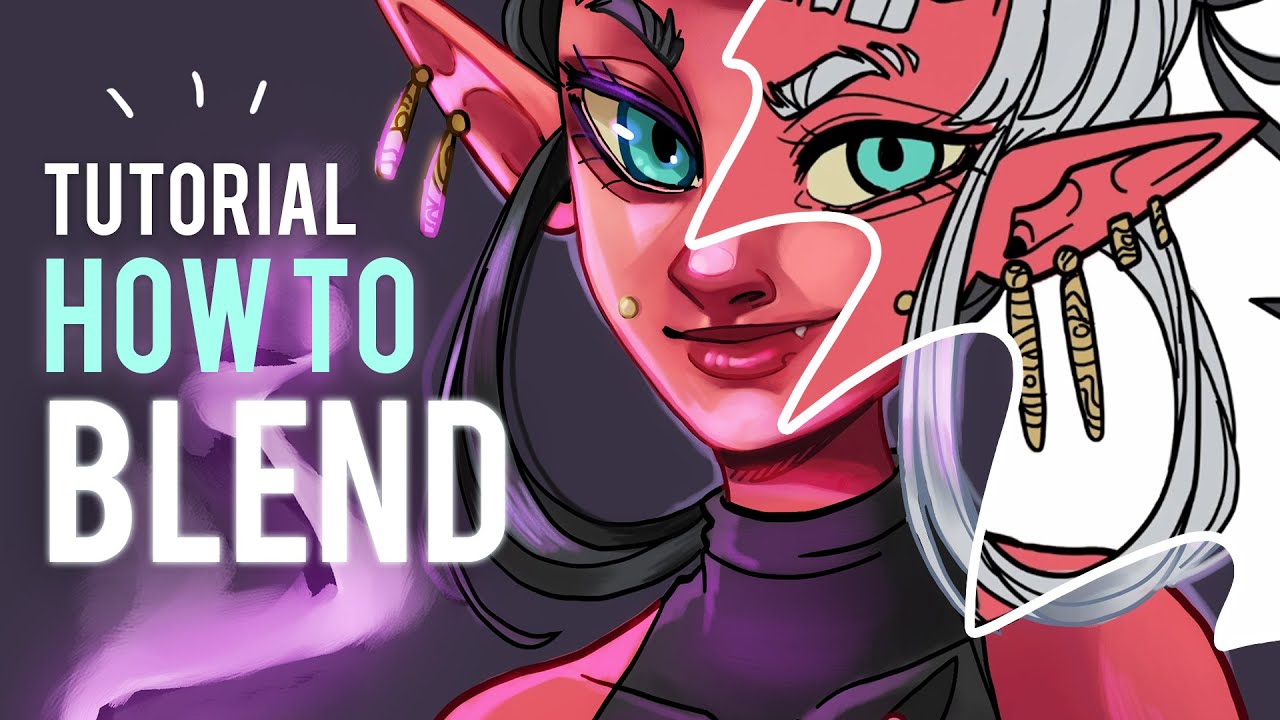How to Blend 🎓 Digital Art Tutorial in Corel Painter 2021