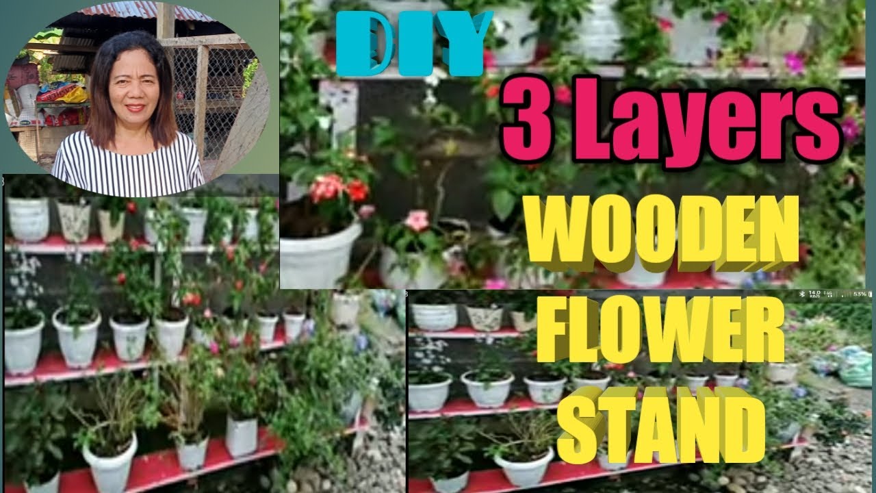 3 Layers wooden flower stand | Angie Dalz