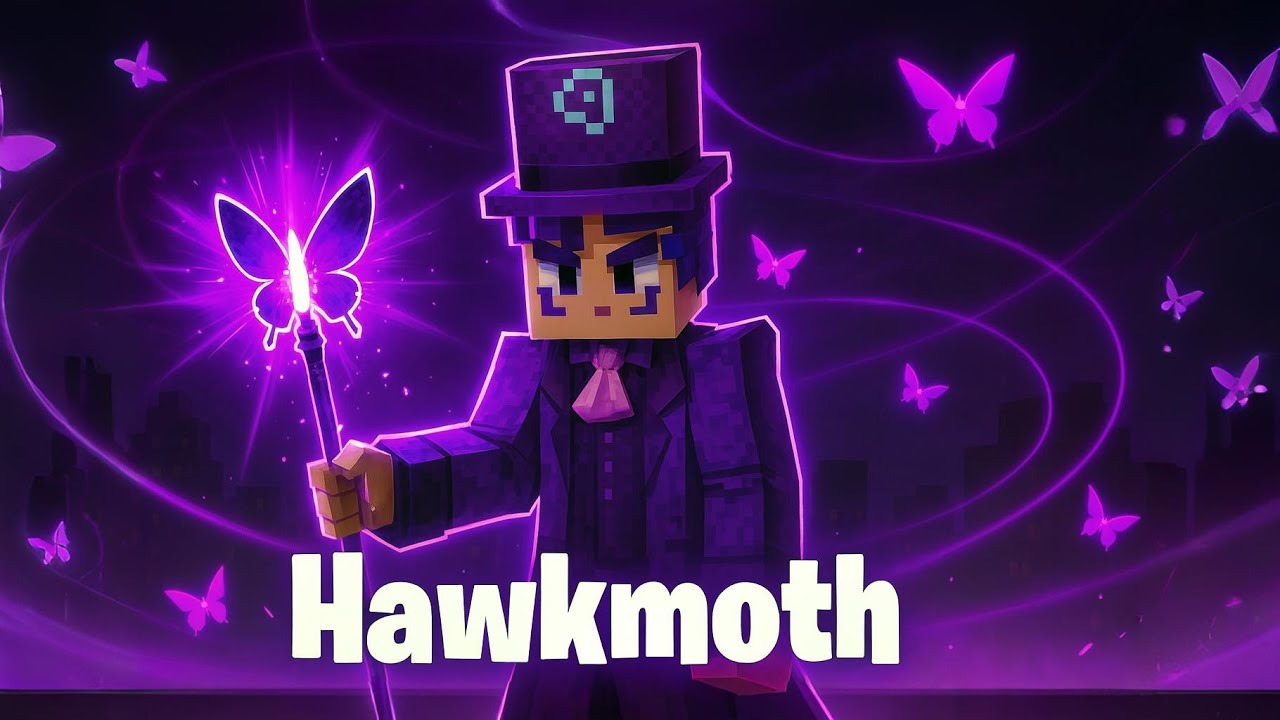 Minecraft Miraculous – Демонстрация мода Hawkmoth! 🦋💜