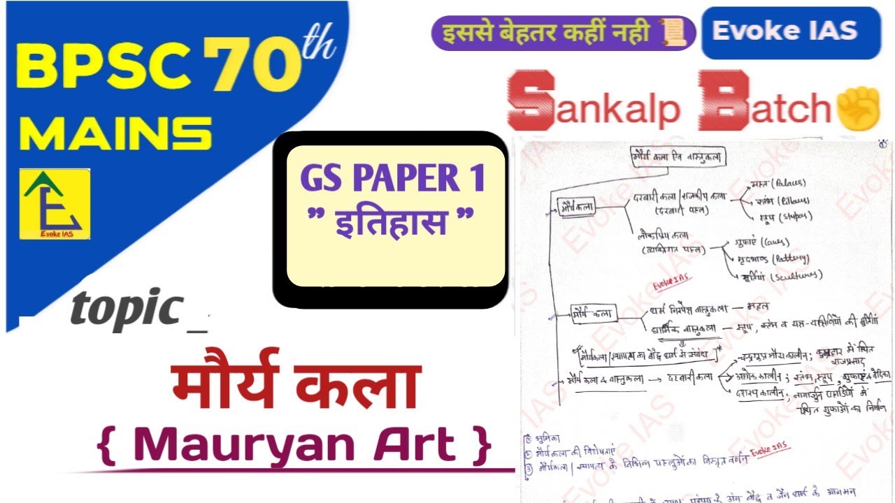 art & architecture : mauryan art | मौर्य कला | bpsc mains | gs pape 1 | #70thbpscmains