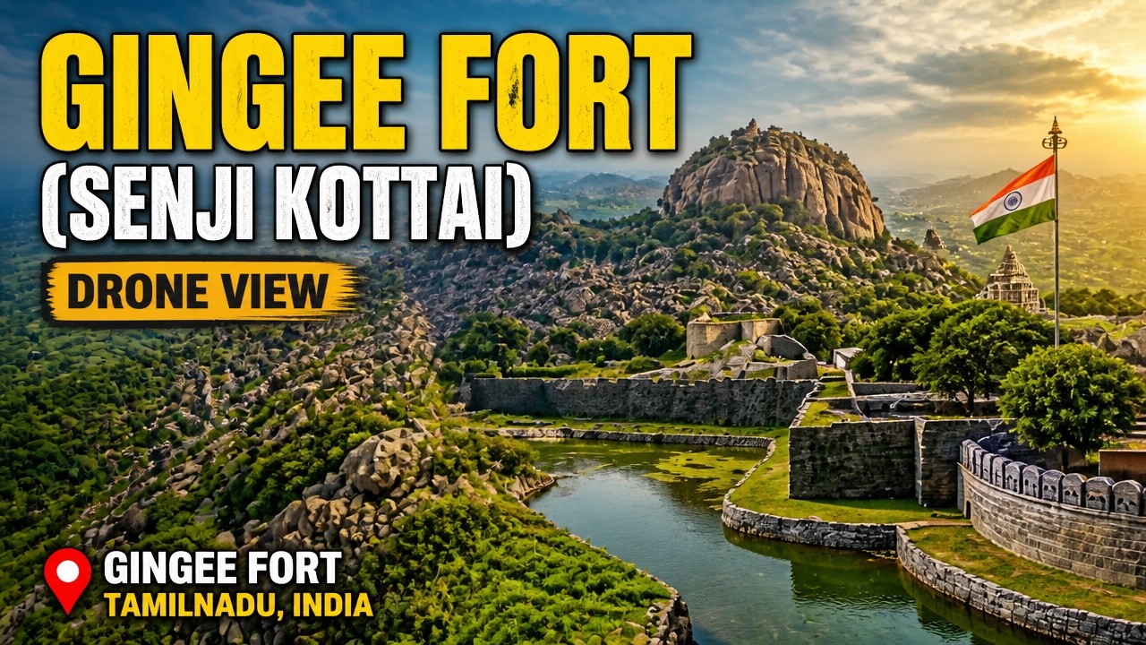 Gingee Fort (Senji Kottai) Drone View | History & Aerial Cinematic I Tamil Nadu