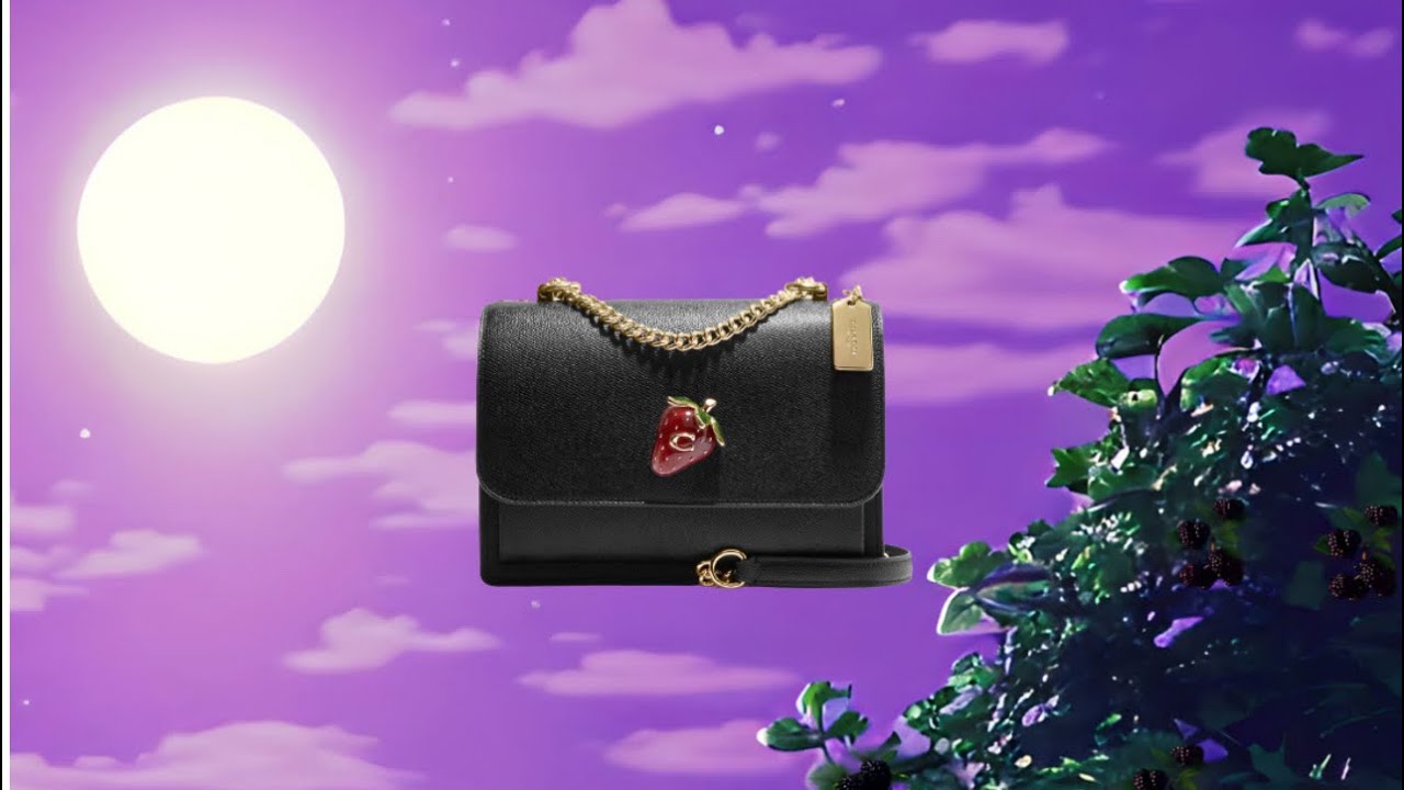 Coach Klare Crossbody in Crossgrain Leather With Strawberry Gold/Black Multi 🍓