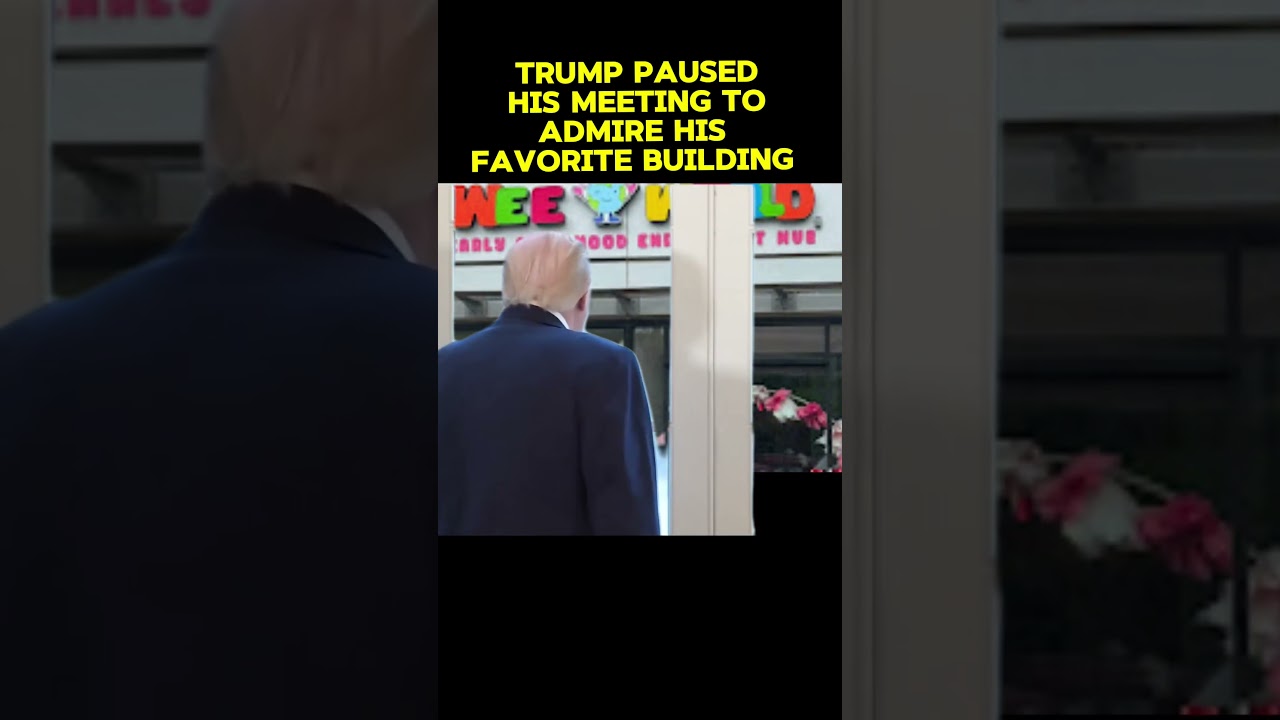 Trump admires his favorite building 
