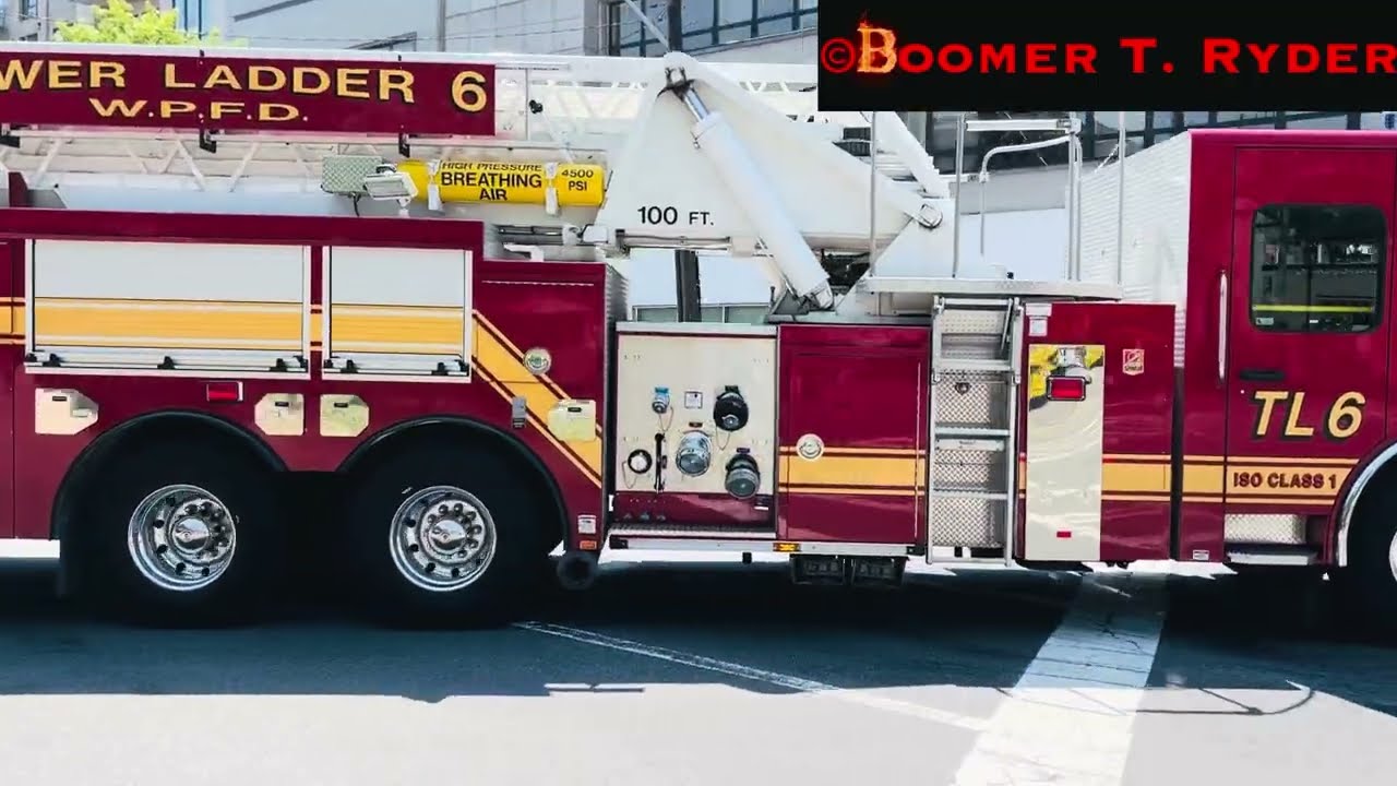 White Plains FD Utility & Tower Ladder Responding on a Monday Afternoon