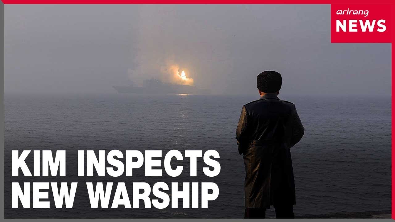 Kim Jong-un oversees new warship and missile test