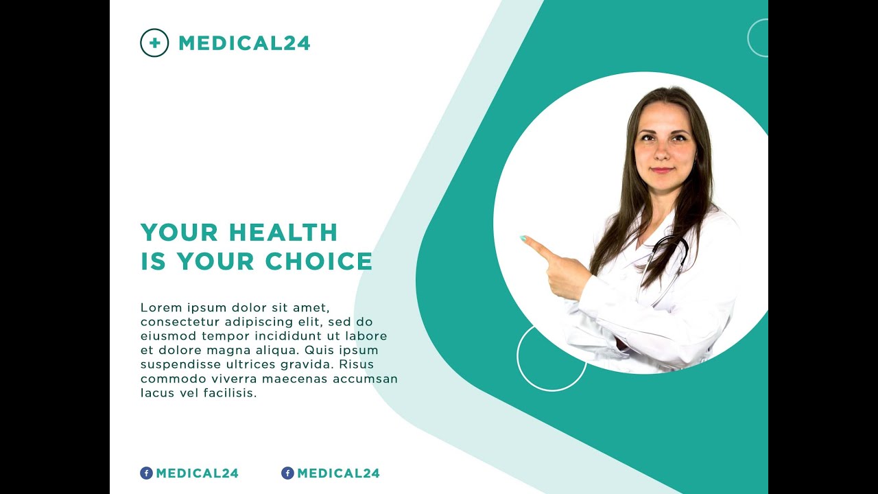 Simple Medical / Health Banner Design | Photoshop Tutorial With Easy Step by Step with Free File PSD