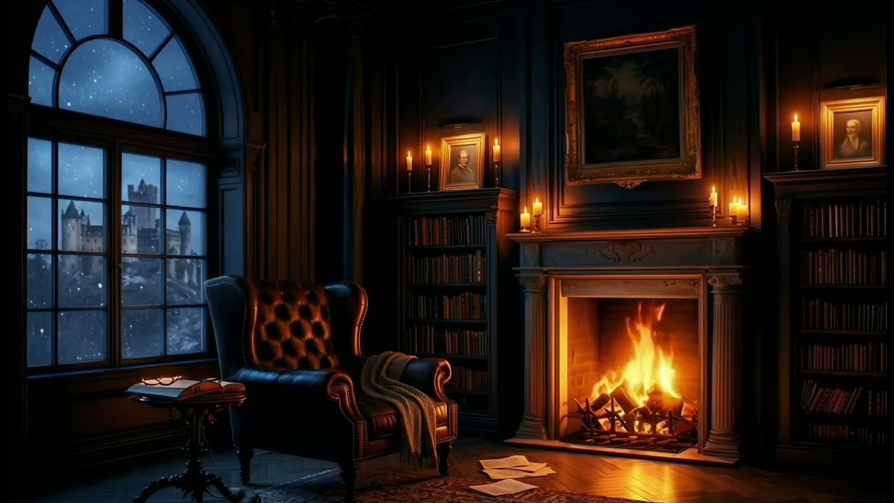 💤 Fireplace Sounds for Sleep | Cozy Night Ambience 🔥