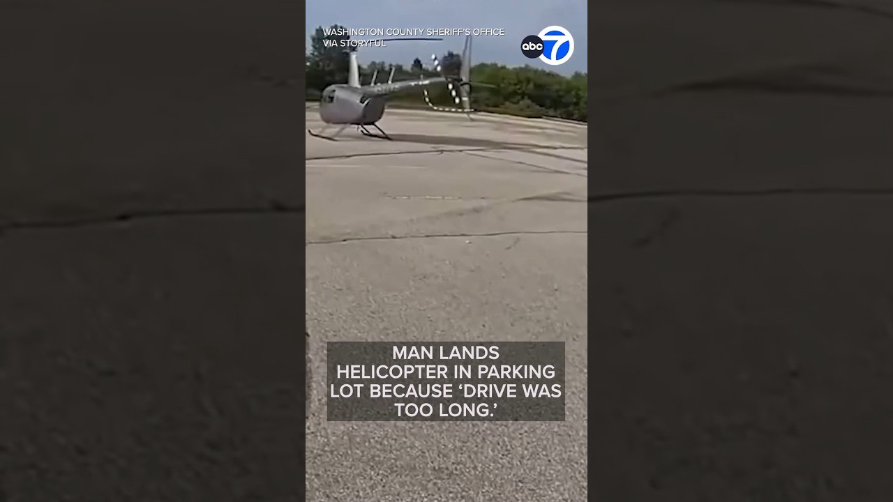 Man lands helicopter in parking lot because &lsquo;drive was too long&rsquo;