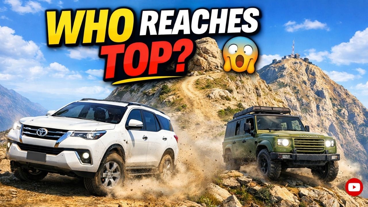 Fortuner vs Defender Hill Climb Battle LIVE