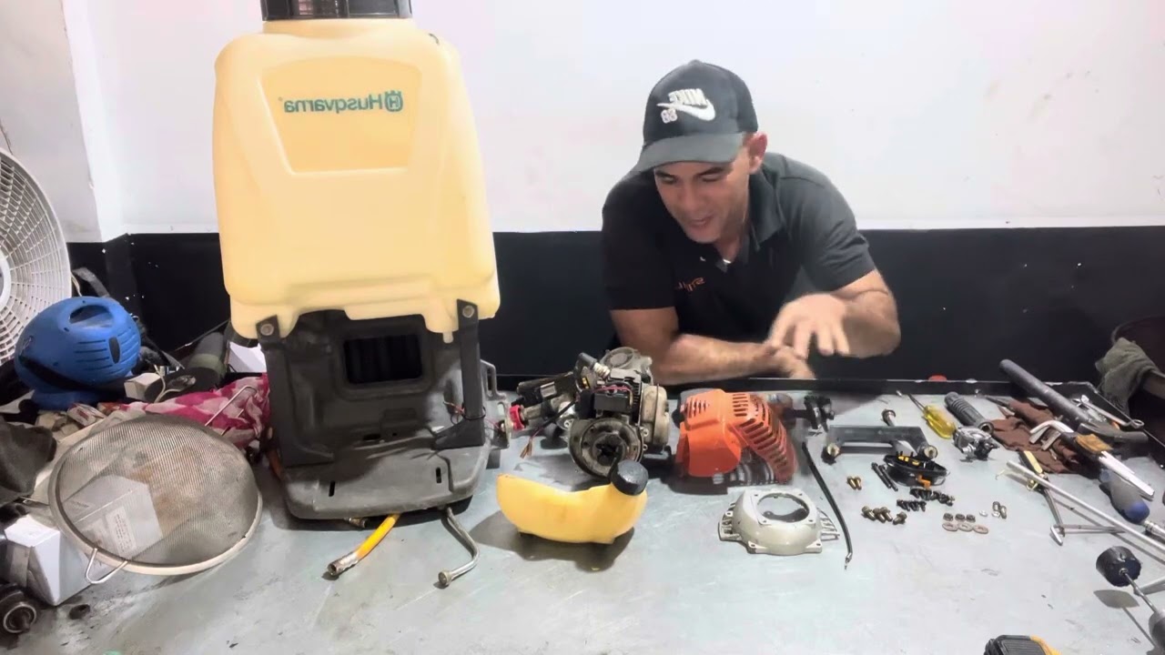 Como hacerle un mantenimiento a una fumigadora husqvarna 325