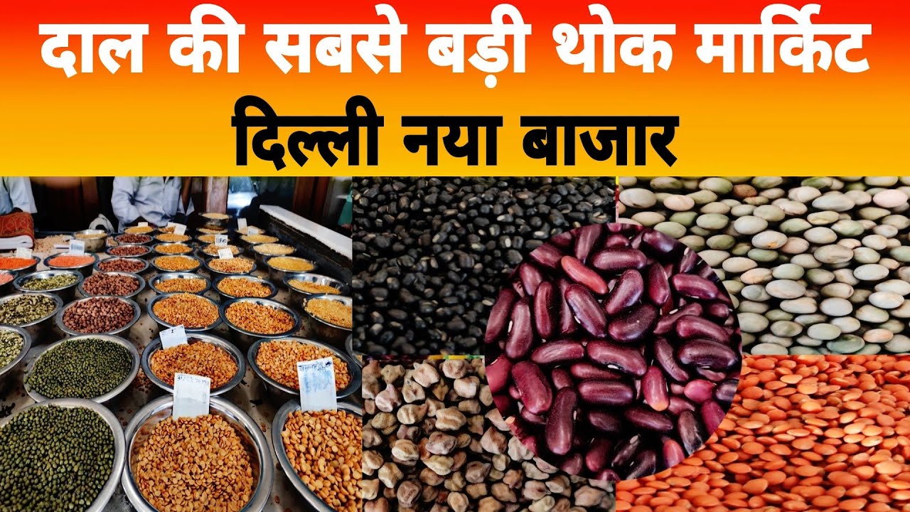 दाल की सबसे बड़ी थोक मार्किट | Daal business ideas | Naya bazar daal market #daal #nayabazar #pulse