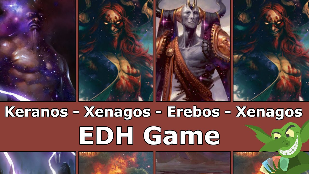 Keranos vs Xenagos vs Erebos vs Xenagos (THEROS!) EDH / CMDR game play for Magic: The Gathering