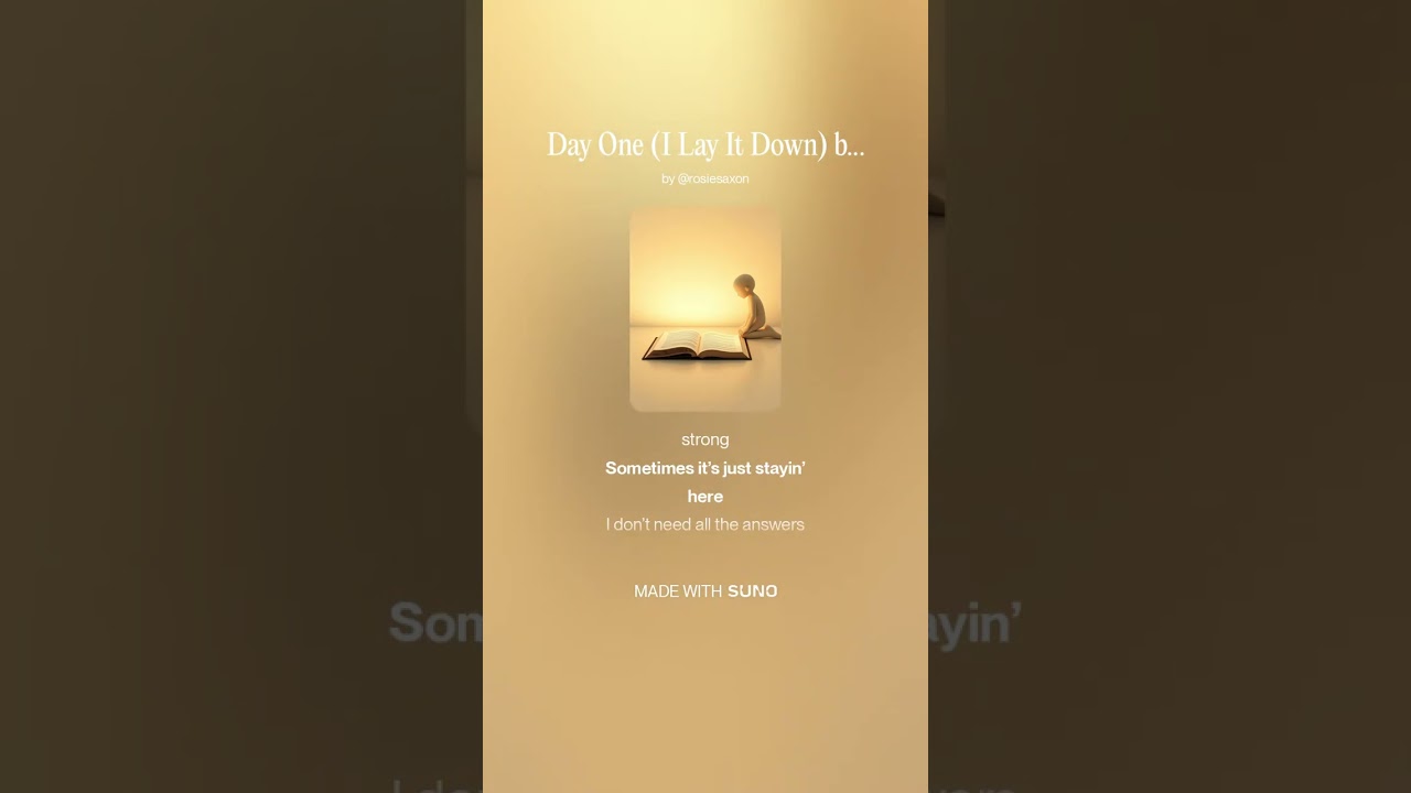 Day One I Lay It Down by Rosie Saxon