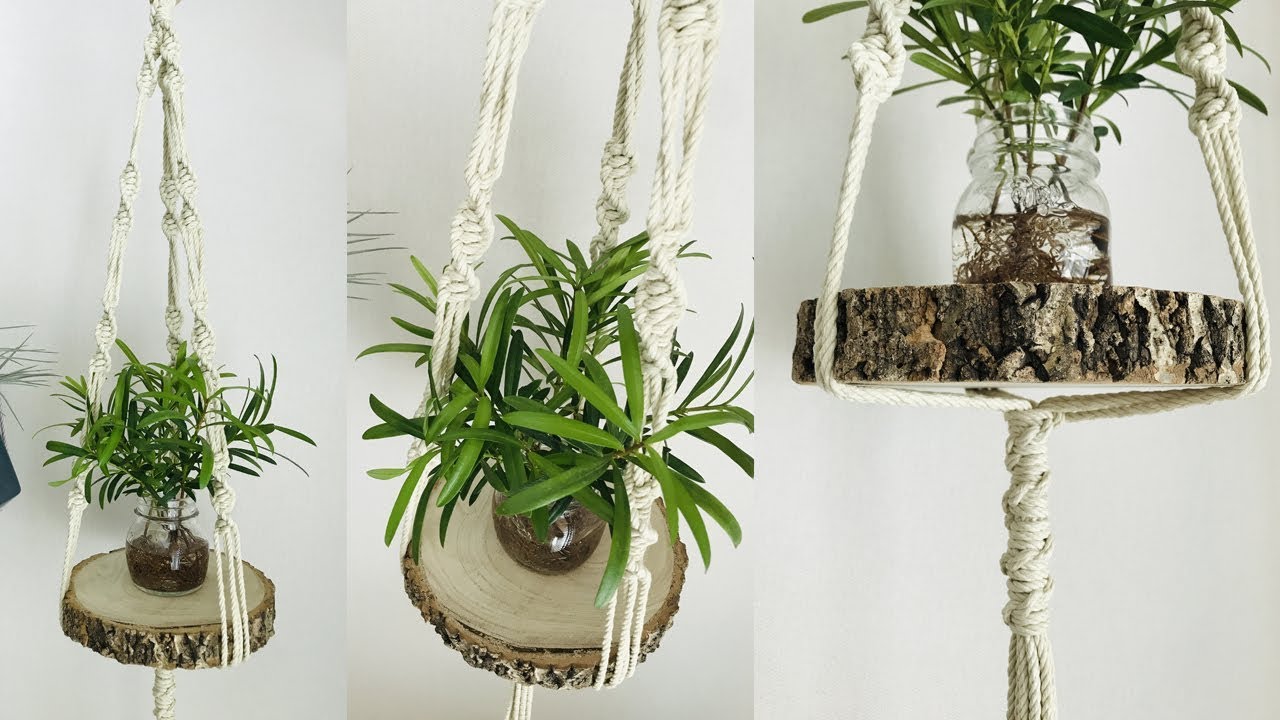 [Yellow series] DIY Macrame plant hanger #12 / 마크라메 플랜트 행거 #12