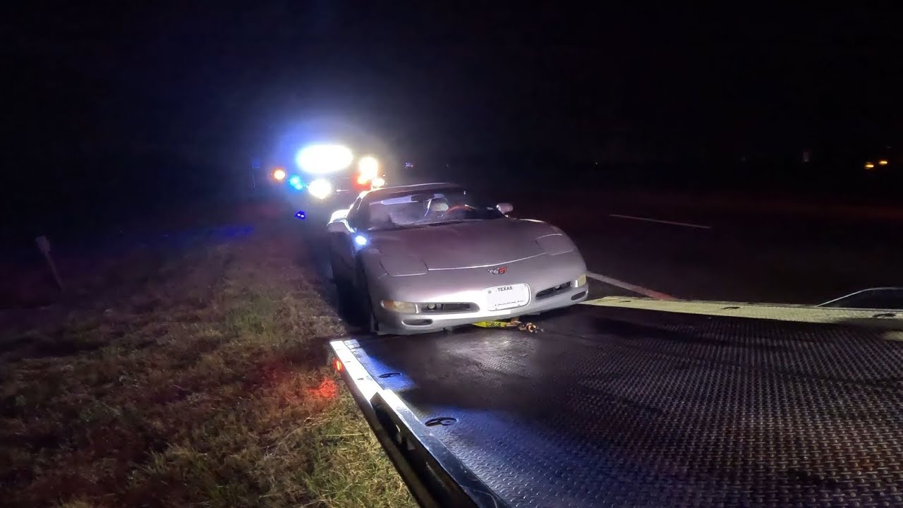Towing a C5 Corvette! Police Rotation Tow!