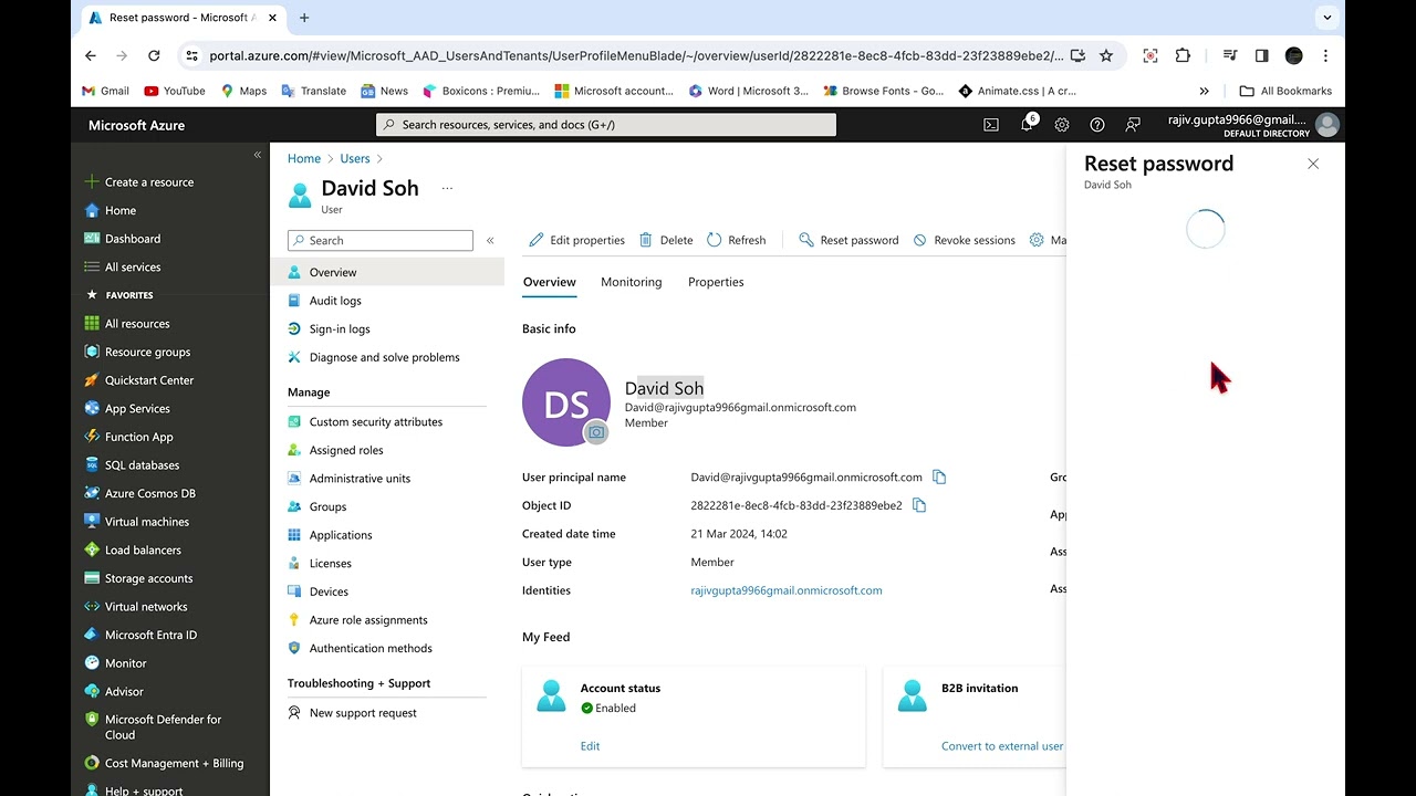 How to reset Password of Users in Microsoft Azure/EntraID ?