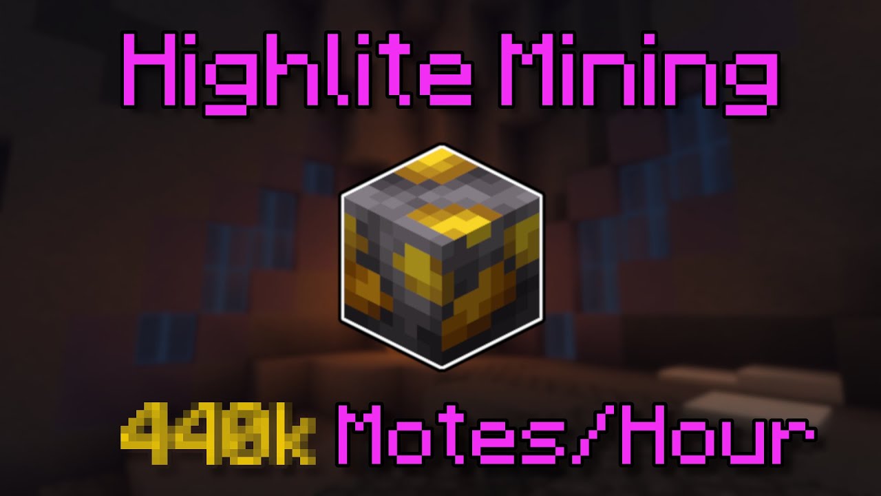 Highlite Mining - The BEST WAY to make Motes in the Rift - Hypixel Skyblock