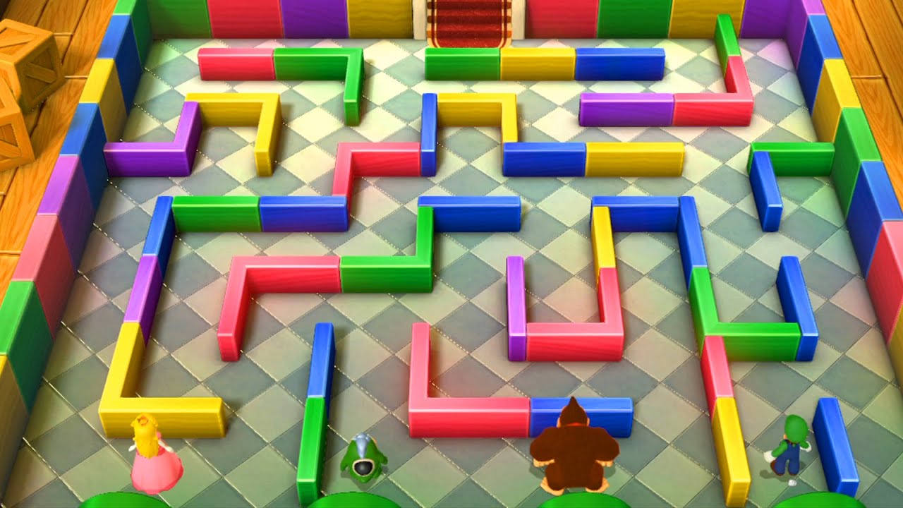 Mario Party 10 Minigames - Peach Vs Luigi Vs Donkey Kong Vs Spike (Master Difficulty)
