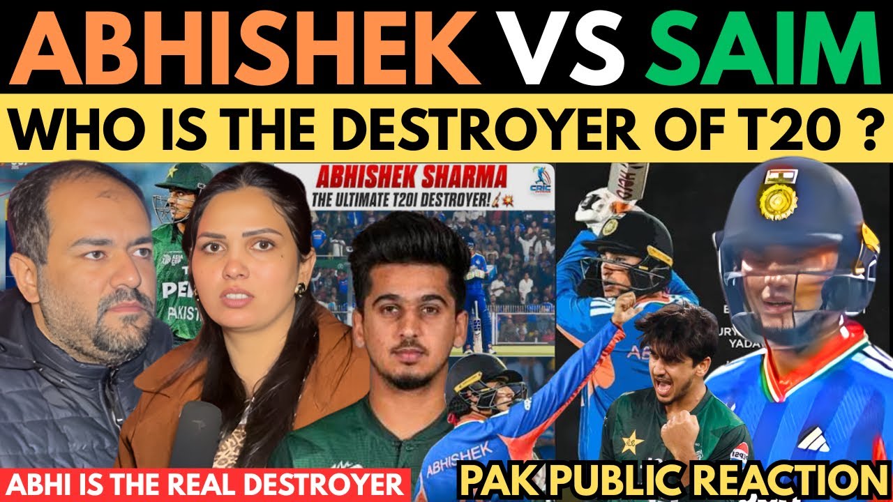 Abhishek Sharma Vs Saim Ayub🥵 Who Is The Destroyer Of T20 ! IndvsPak T20wc2026 ! Pak Public Reaction