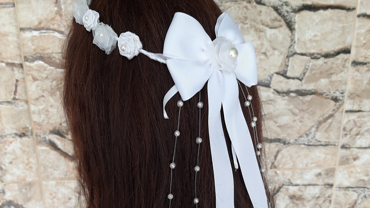 Headband para daminha se honra #arranjodenoivas #diy #noivas