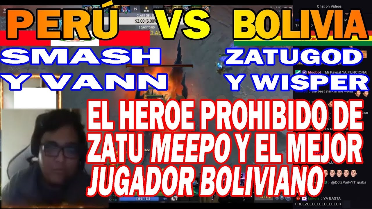 DUELO DE NACIONES 2.0 SMASH Y VAN(PER&Uacute;) VS  ZATU Y WISPER( BOLIVIA) | DOTA 2 COSAS