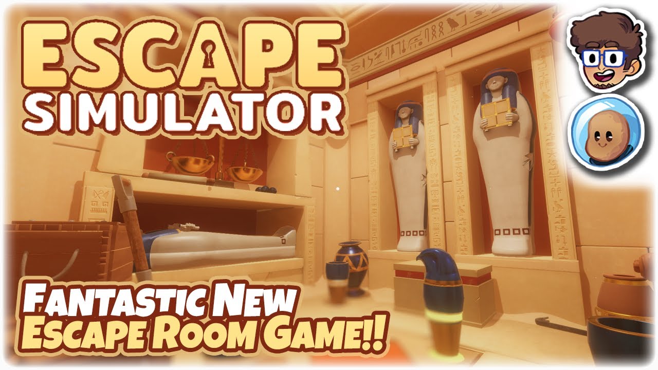 FANTASTIC NEW CO-OP ESCAPE ROOM GAME!! | Let's Play Escape Simulator | ft. @orbitalpotato