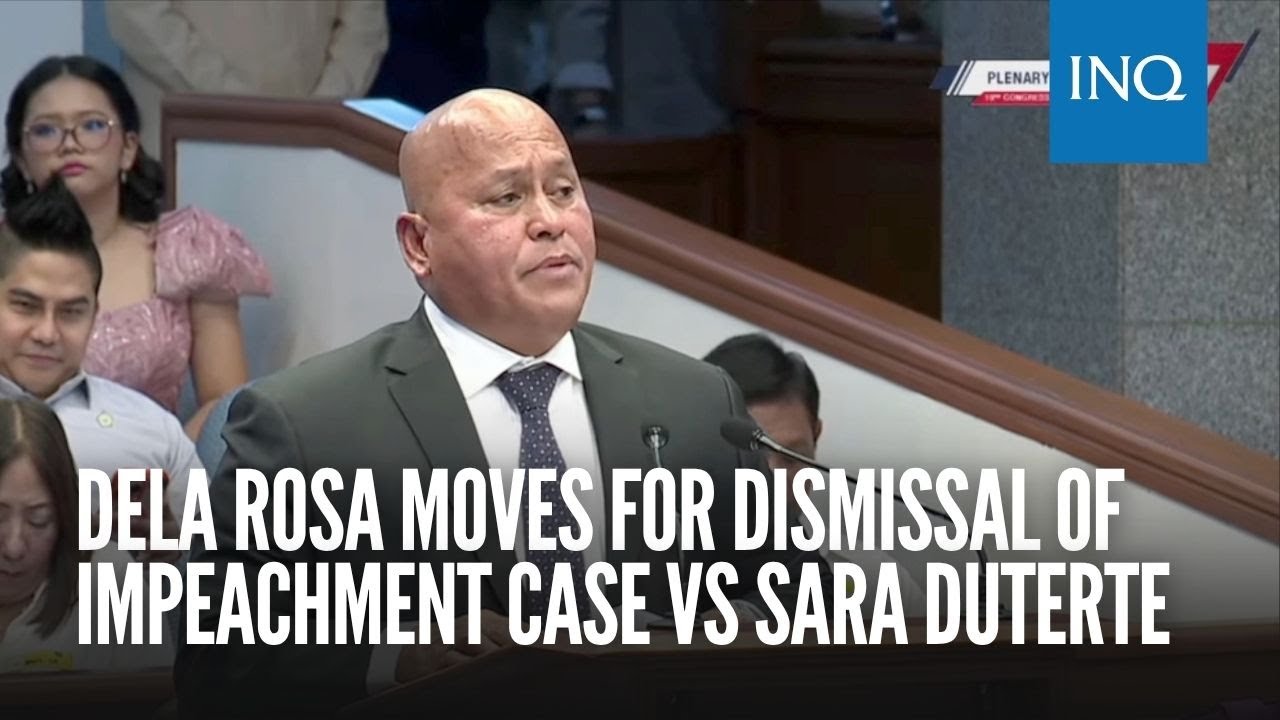 Dela Rosa moves for dismissal of impeachment case vs Sara Duterte | FULL SPEECH
