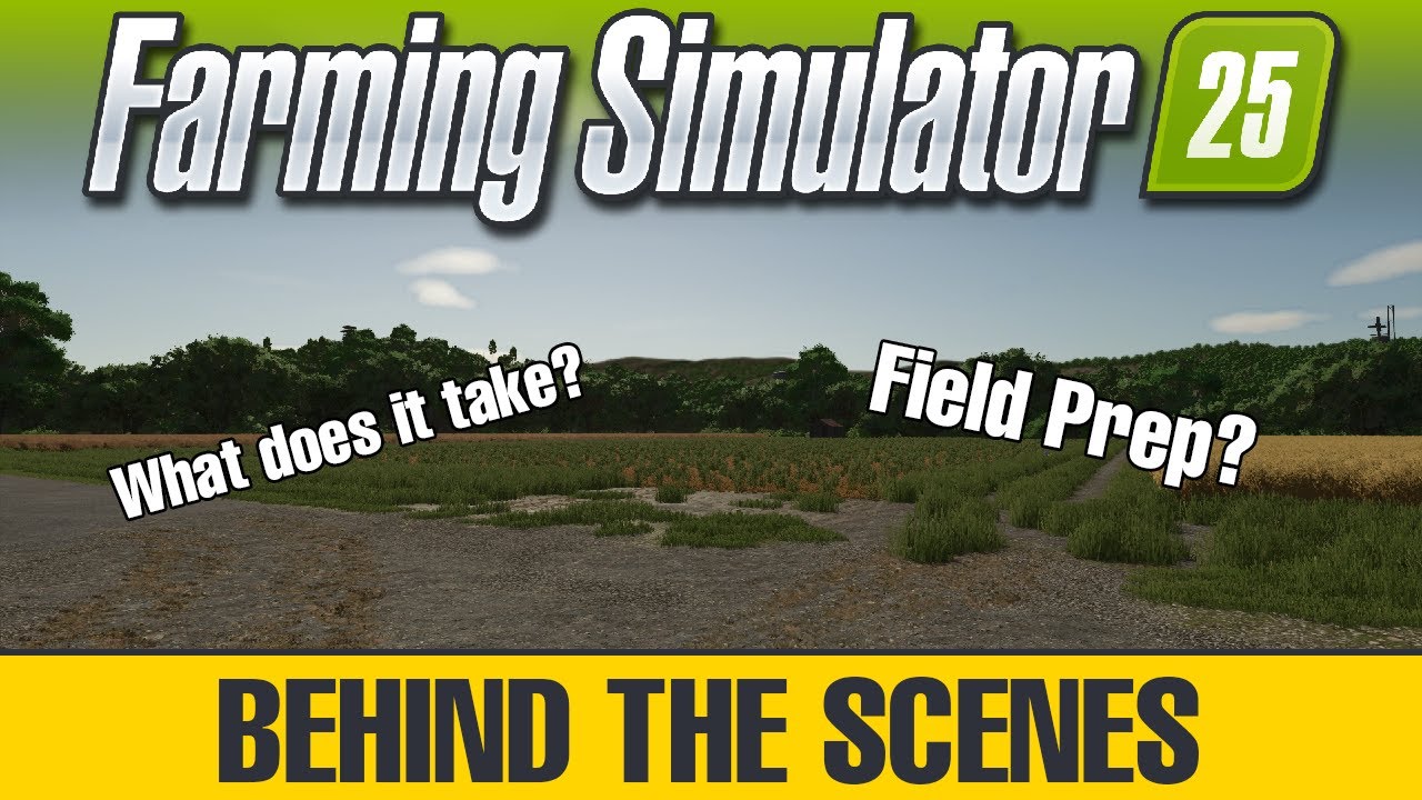 Behind the scenes setting up a field for video - FS25