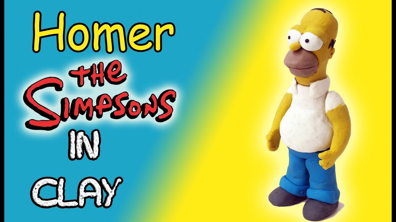 Tutorial Homer / Homero Simpson in clay, Porcelana fria, polimer clay, Plastilina | The Simpsons