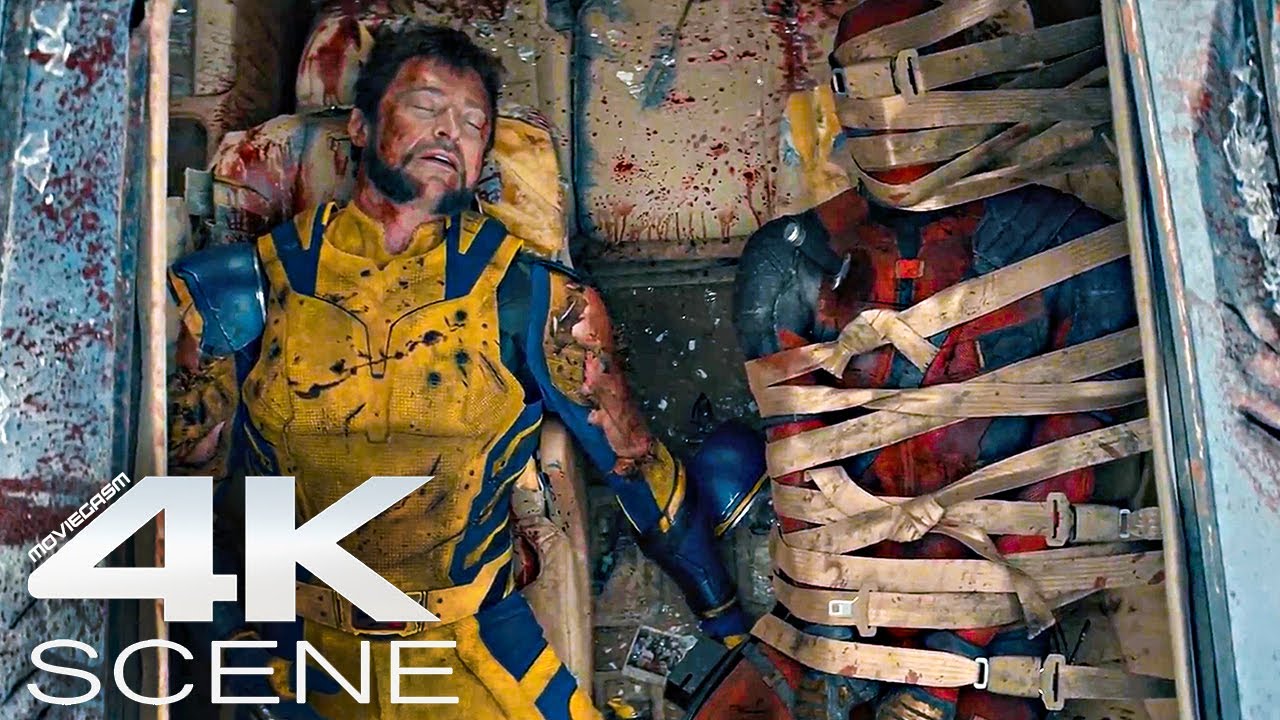 Deadpool vs Wolverine (4K Blu-ray) Car Fight Scene | Deadpool & Wolverine Movie Clip (2024)