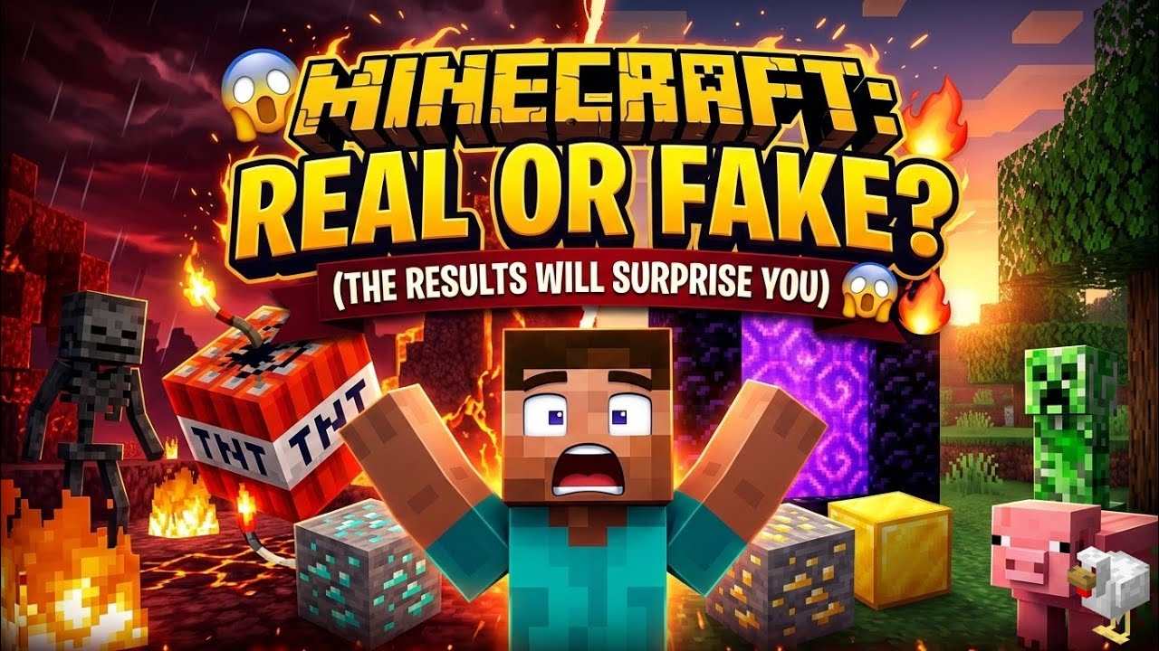 MINECRAFT: REAL OR FAKE? (THE RESULTS WILL SURPRISE YOU) 😱🔥 #viral 