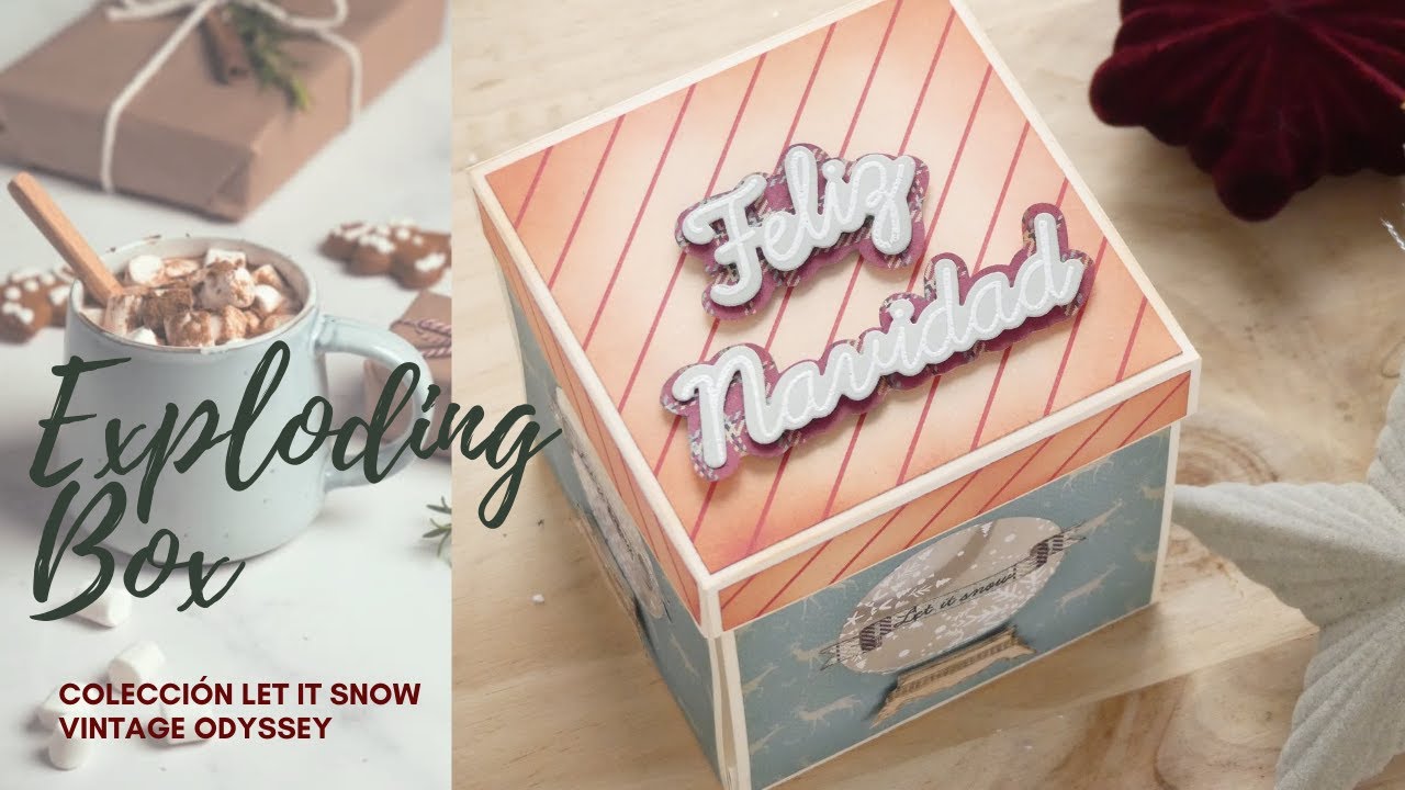 EXPLODING BOX MUY FÁCIL PARA REGALAR - LET IT SNOW BY VINTAGE ODYSSEY