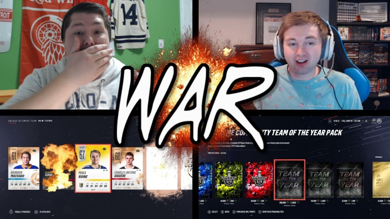 NHL 19 WAR w/ TacTixHD - TOTY PULL