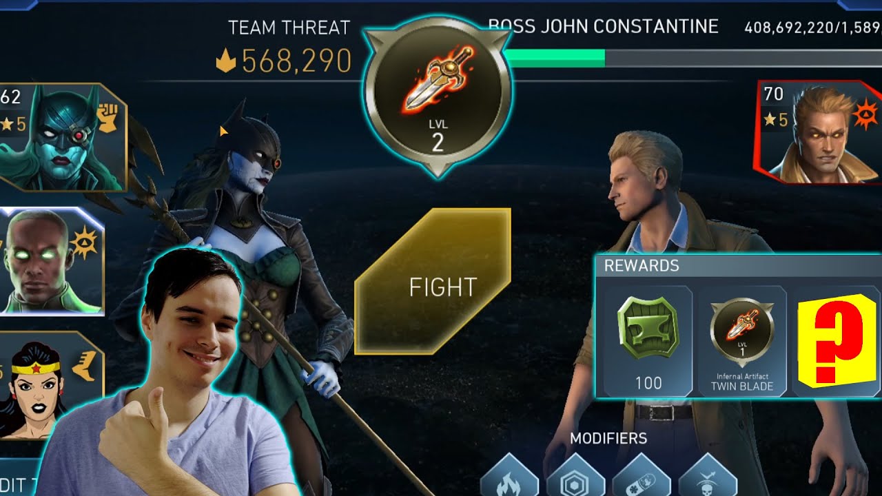 Budget Twin Blade BWTD Vs Boss Boss Constantine Injustice 2 Mobile