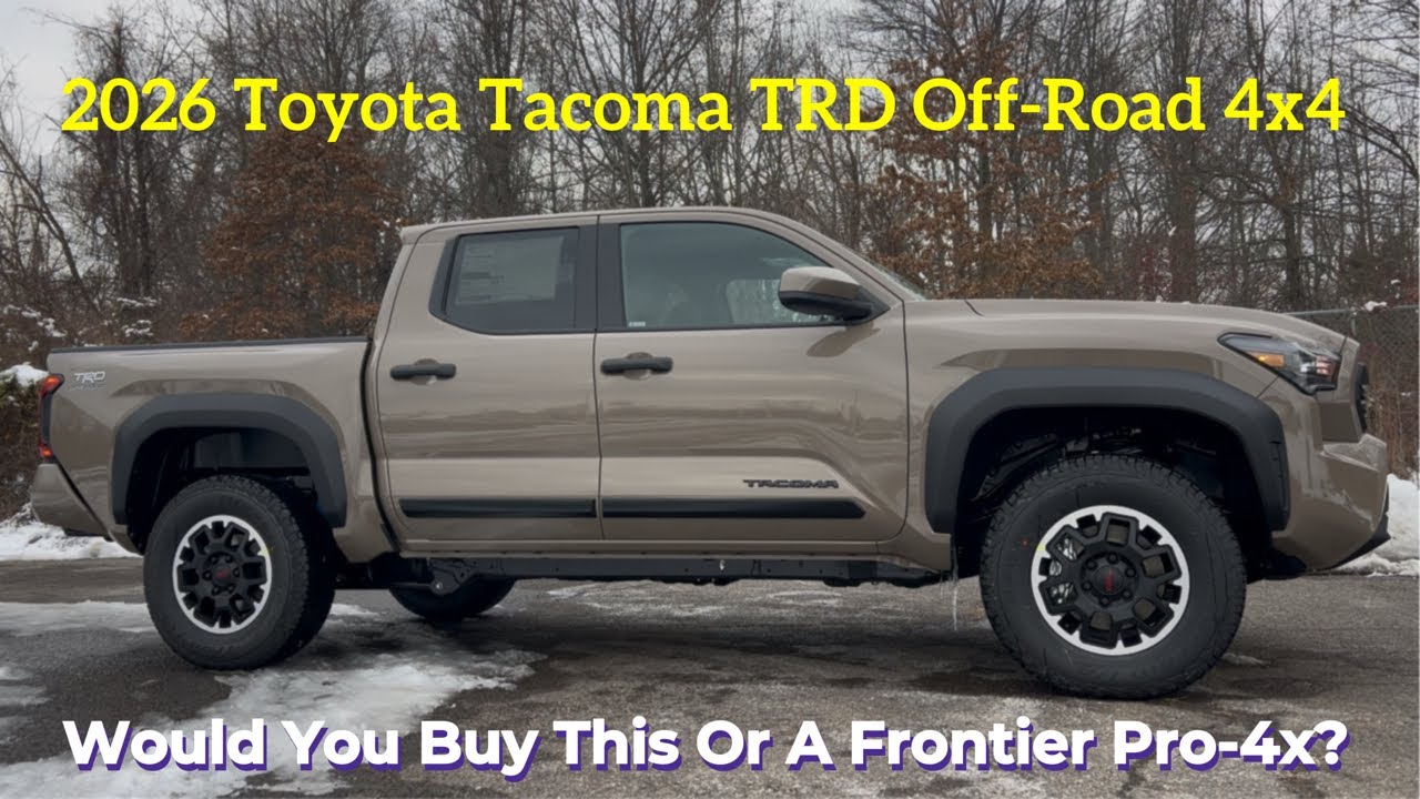 Toyota Tacoma TRD Off-Road 4x4 2026 года: лучше ли Tacoma 2026 года, чем Frontier 2026 года?