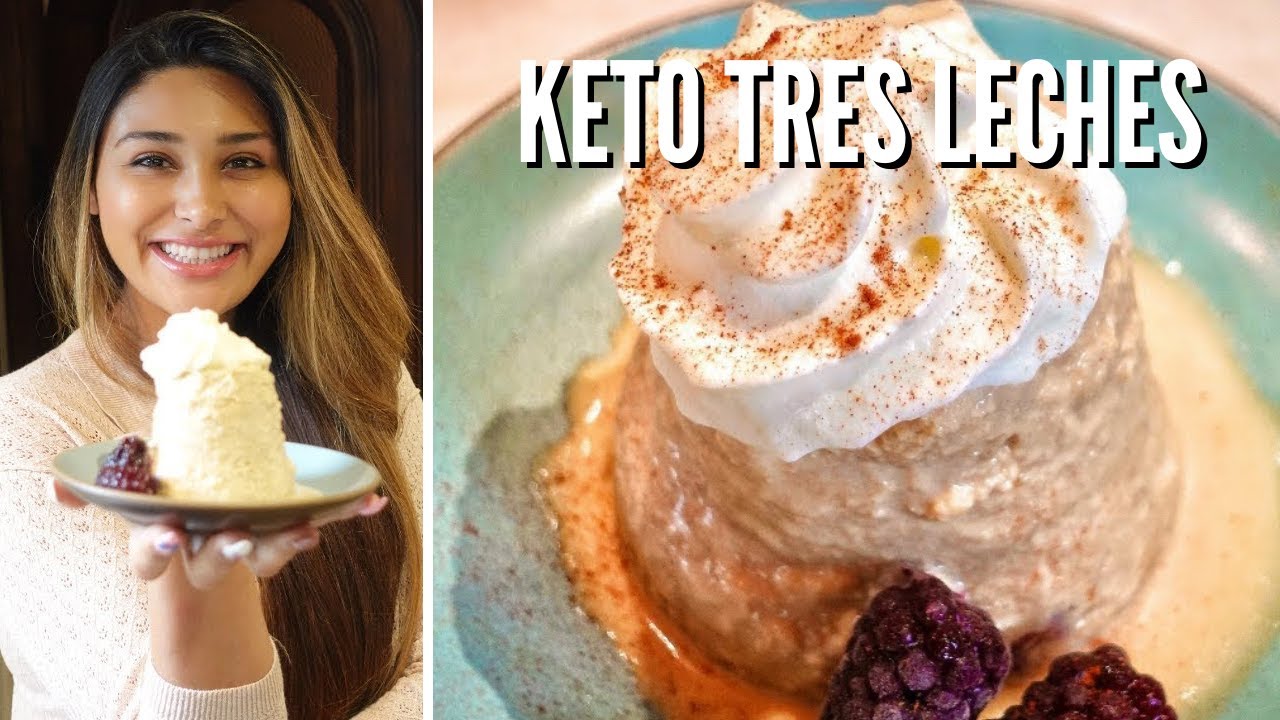 KETO LOW CARB TRES LECHES MUG CAKE! Easy & Simple Low Calorie Recipe! 5.8g Net Carbs Whole Cake!