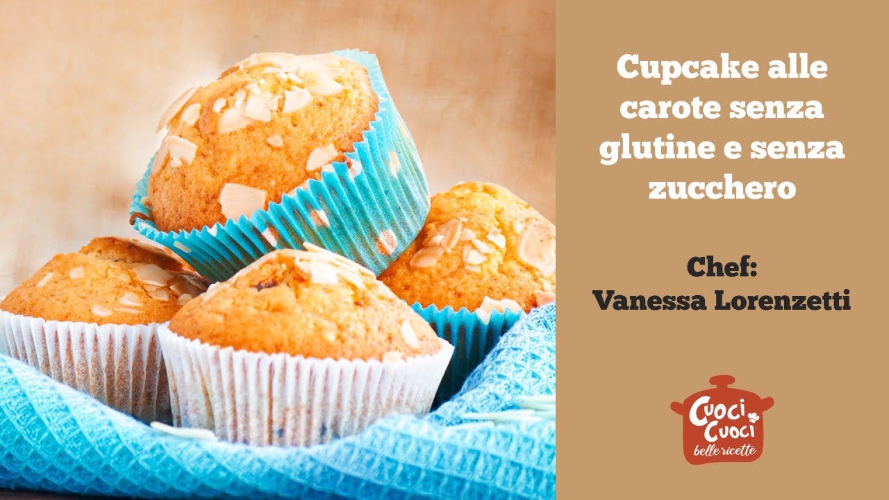 Cupcake alle carote senza glutine e senza zucchero