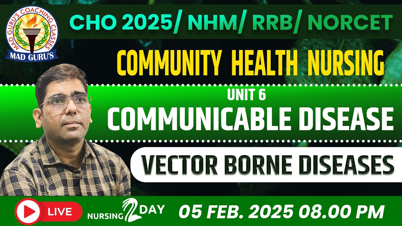 Communicable Disease -Vector Borne Diseases | CHN by Alok Sir | 1000#Golden MCQ Series#16 | CHO 2025