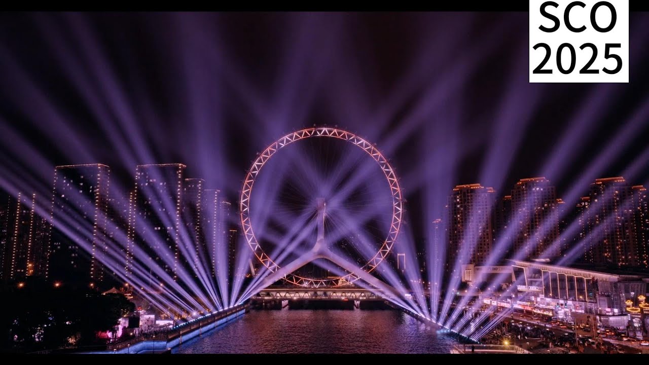 Tianjin lights up for SCO Summit 2025 * MH1960IP Mega Wash #sco2025
