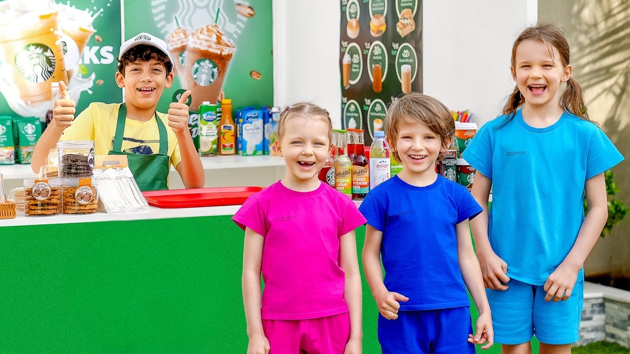 Wir haben unser eigenes Café zuHause eröffnet 🎉 Spaßige Kindergeschichten | Vania Mania DE