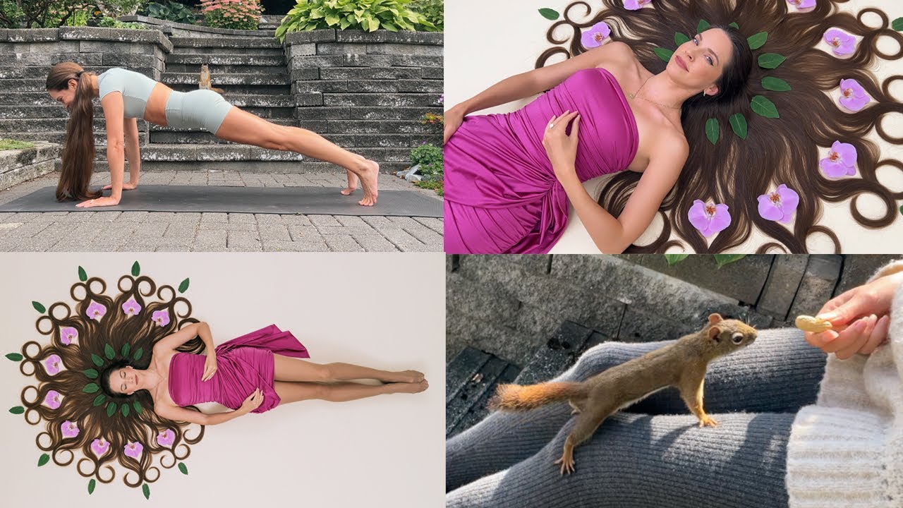 Wellness Focused Morning🧘‍♀️, Epic HAIR ART 🌸 & What I Eat In a Day 🍲