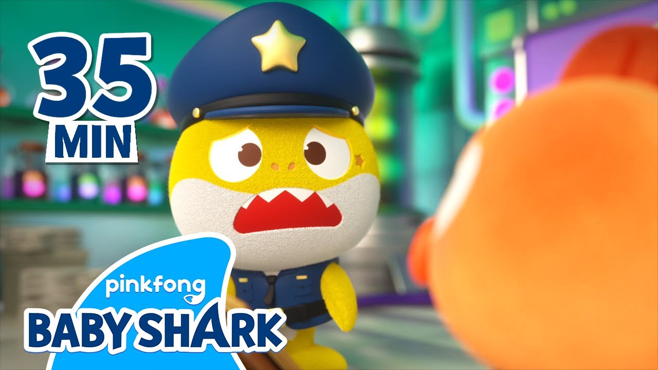 [BEST👮] Police Baby Shark on Duty to Save You! | +Compilation | Baby Shark Official